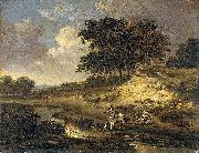 Jan Wijnants, Landscape with a rider watering his horse.